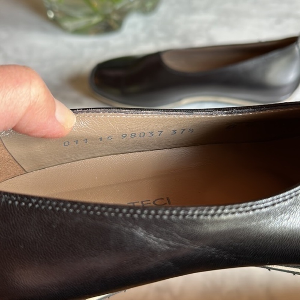 Mauro Teci handmade in Italy black leather shoes, size 37.5 - Picture 9 of 9